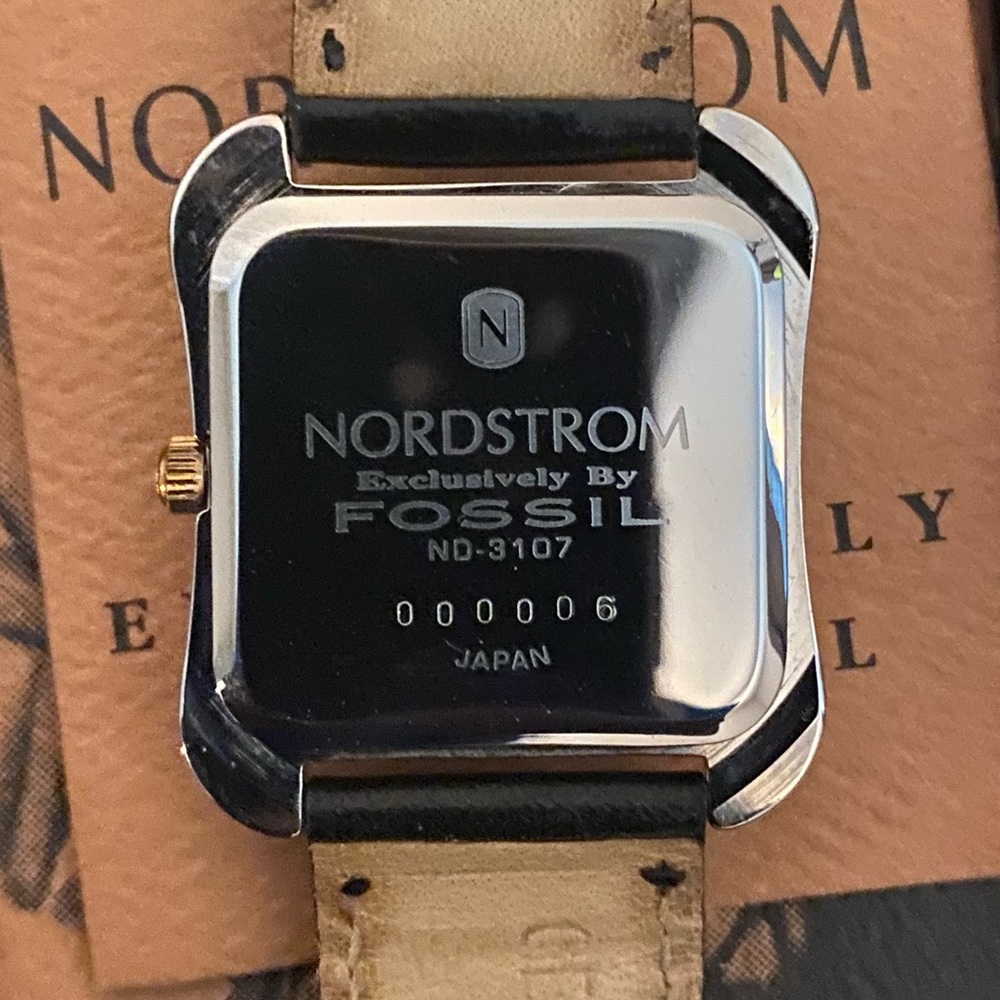 #6 RARE 1993 FOSSIL NORDSTROM ART DECO WACTH ND-3107 (000006)